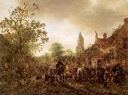 Ostade, Isaack Jansz. van The Halt at the Inn oil painting